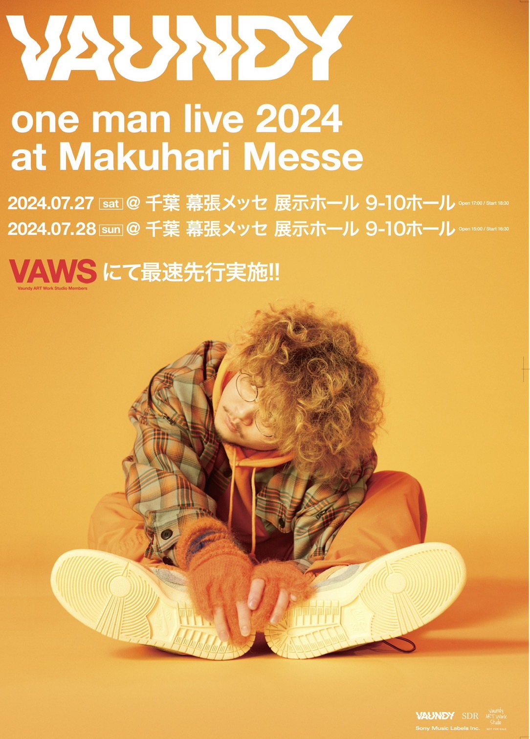 Vaundy one man live 2024 at Makuhari Messe」VAWS MEMBERSチケット ...
